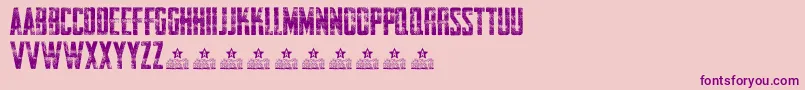 Шрифт AwakenningSteelPersonalUse – фиолетовые шрифты на розовом фоне