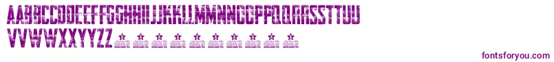 Шрифт AwakenningSteelPersonalUse – фиолетовые шрифты на белом фоне