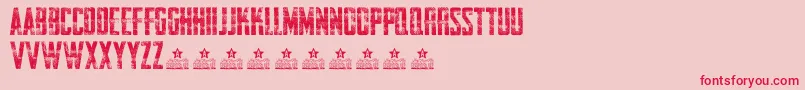 フォントAwakenningSteelPersonalUse – ピンクの背景に赤い文字