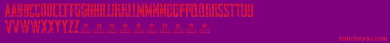 AwakenningSteelPersonalUse-fontti – punaiset fontit violetilla taustalla