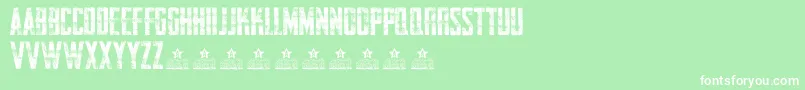 AwakenningSteelPersonalUse Font – White Fonts on Green Background
