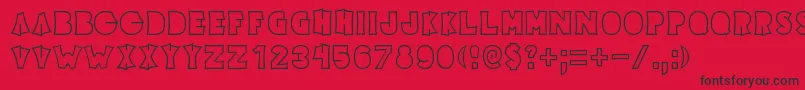 Elecpikl Font – Black Fonts on Red Background