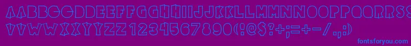 Шрифт Elecpikl – синие шрифты на фиолетовом фоне