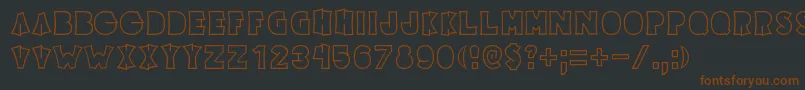 Elecpikl Font – Brown Fonts on Black Background