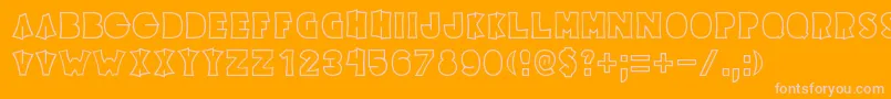 Elecpikl-Schriftart – Rosa Schriften auf orangefarbenem Hintergrund