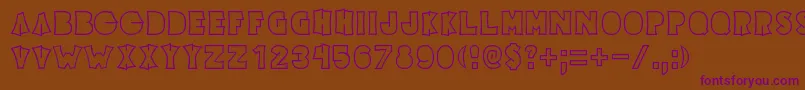 Elecpikl Font – Purple Fonts on Brown Background