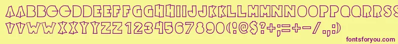 Elecpikl Font – Purple Fonts on Yellow Background