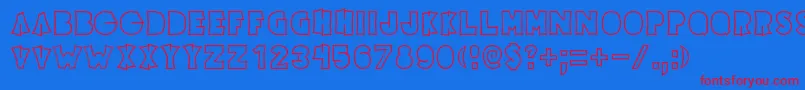 Elecpikl Font – Red Fonts on Blue Background