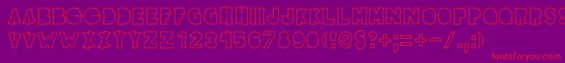 フォントElecpikl – 紫の背景に赤い文字
