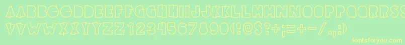 Elecpikl-fontti – keltaiset fontit vihreällä taustalla