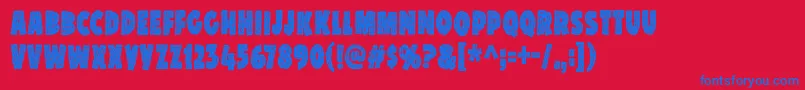 SnackPatrolDemo Font – Blue Fonts on Red Background