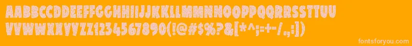 SnackPatrolDemo Font – Pink Fonts on Orange Background