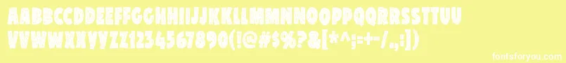 SnackPatrolDemo Font – White Fonts on Yellow Background