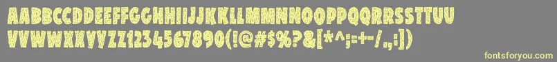 SnackPatrolDemo Font – Yellow Fonts on Gray Background