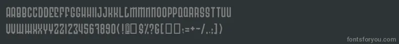 フォントRadocn – 黒い背景に灰色の文字