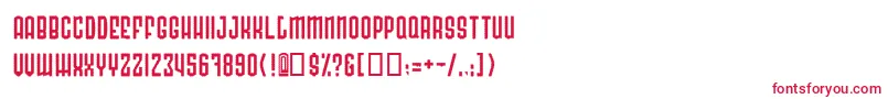 Radocn-fontti – punaiset fontit valkoisella taustalla
