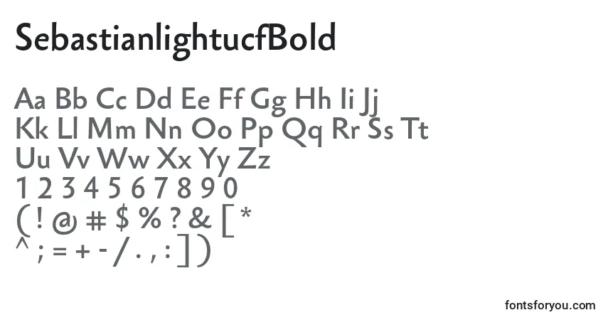 SebastianlightucfBold font – alphabet, numbers, special characters