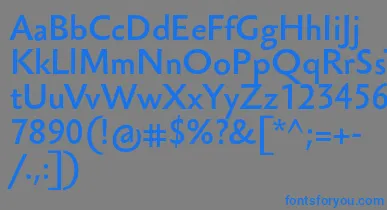 SebastianlightucfBold font – Blue Fonts On Gray Background