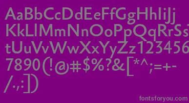 SebastianlightucfBold font – Gray Fonts On Purple Background
