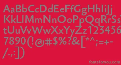 SebastianlightucfBold font – Gray Fonts On Red Background