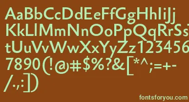 SebastianlightucfBold font – Green Fonts On Brown Background