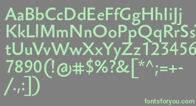 SebastianlightucfBold font – Green Fonts On Gray Background