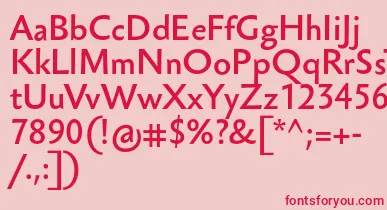 SebastianlightucfBold font – Red Fonts On Pink Background