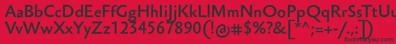 フォントSebastianlightucfBold – 赤い背景に黒い文字