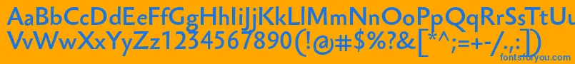 Weitere Informationen zur SebastianlightucfBold-Schriftart SebastianlightucfBold-Schriftart – Blaue Schriften auf orangefarbenem Hintergrund