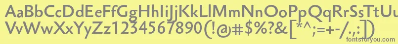 SebastianlightucfBold Font – Gray Fonts on Yellow Background