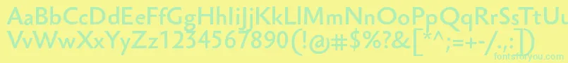 SebastianlightucfBold-fontti – vihreät fontit keltaisella taustalla