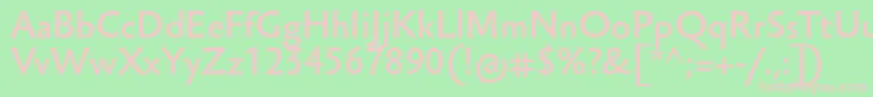 フォントSebastianlightucfBold – 緑の背景にピンクのフォント