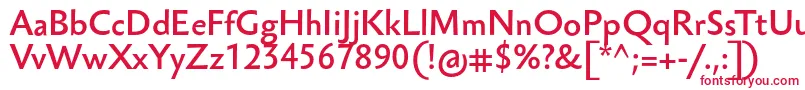 SebastianlightucfBold Font – Red Fonts on White Background