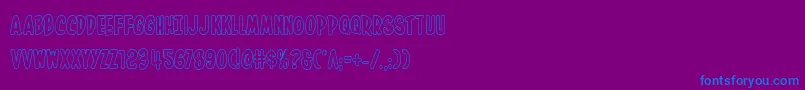 Inhouseeditionout Font – Blue Fonts on Purple Background