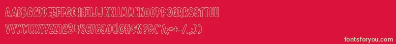 Шрифт Inhouseeditionout – зелёные шрифты на красном фоне