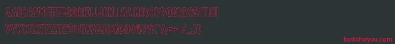 Шрифт Inhouseeditionout – красные шрифты на чёрном фоне