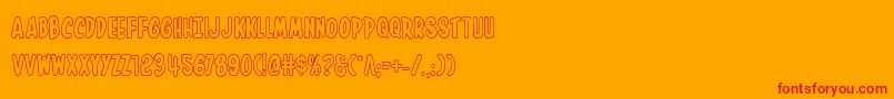 Inhouseeditionout Font – Red Fonts on Orange Background