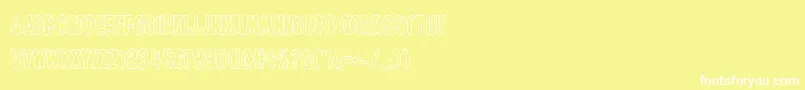 Inhouseeditionout Font – White Fonts on Yellow Background