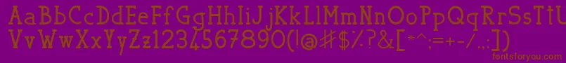 Bellerophon Font – Brown Fonts on Purple Background