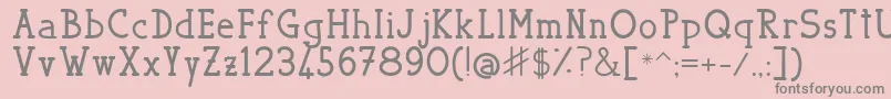 Bellerophon Font – Gray Fonts on Pink Background