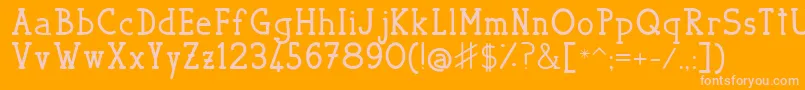Bellerophon Font – Pink Fonts on Orange Background