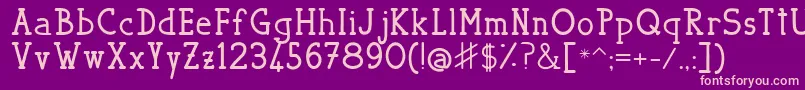 Bellerophon Font – Pink Fonts on Purple Background