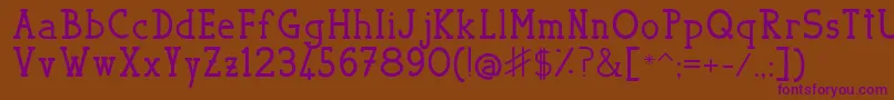 Bellerophon Font – Purple Fonts on Brown Background