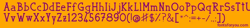Bellerophon Font – Purple Fonts on Orange Background