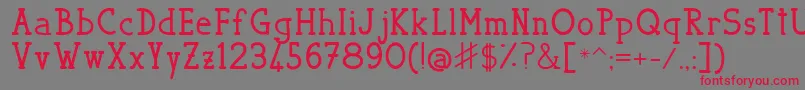 Bellerophon Font – Red Fonts on Gray Background