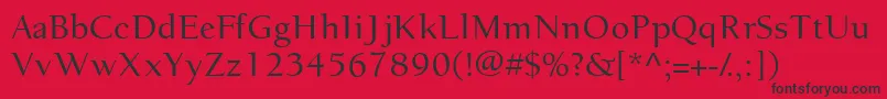 EuronewstyleRegular Font – Black Fonts on Red Background