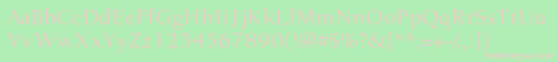 EuronewstyleRegular Font – Pink Fonts on Green Background