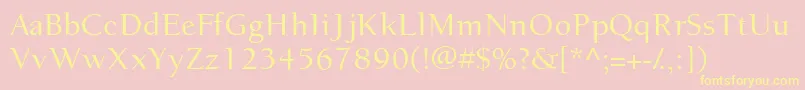 EuronewstyleRegular Font – Yellow Fonts on Pink Background