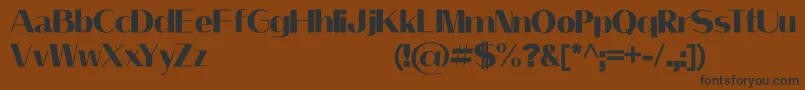 Шрифт LeilaniPersonalUseOnly – чёрные шрифты на коричневом фоне
