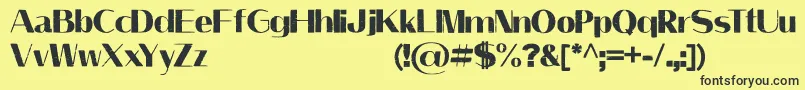 LeilaniPersonalUseOnly Font – Black Fonts on Yellow Background